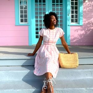 Pastel Pink Plaid Outfit VTG